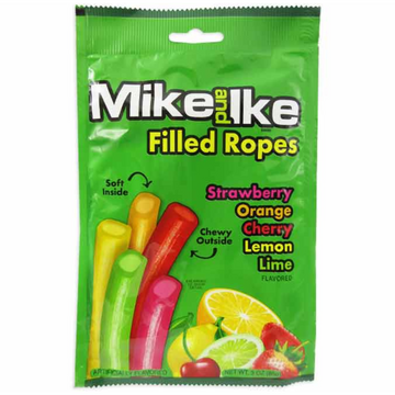 Mike and Ike Licorice Filled Ropes