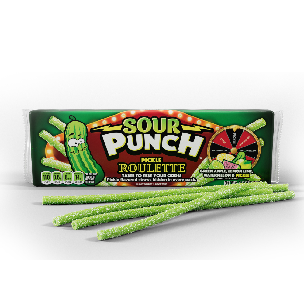 Sour Punch Pickle Roulette Straws
