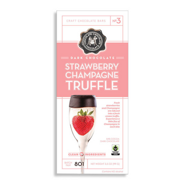 C3 Strawberry Champagne Truffle Dark Chocolate Bar