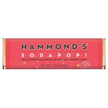 Hammond's Soda Pop Milk Chocolate Bar with Fizzy Popping Candy