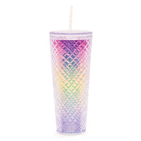 Tall Dazzling Sunset Jewel Holographic Tumbler