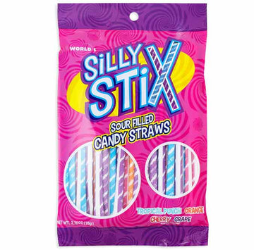 Silly Stix Sour Filled Candy Straws