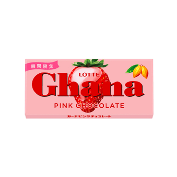 Lotte Ghana Pink Strawberry Chocolate Bar
