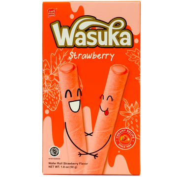 Wasuka Strawberry Wafer Rolls