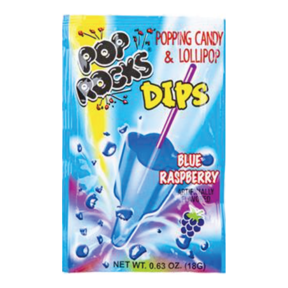 Blue Raspberry Dips Pop Rocks