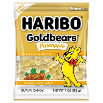 Haribo Pineapple Goldbears Gummies Bag
