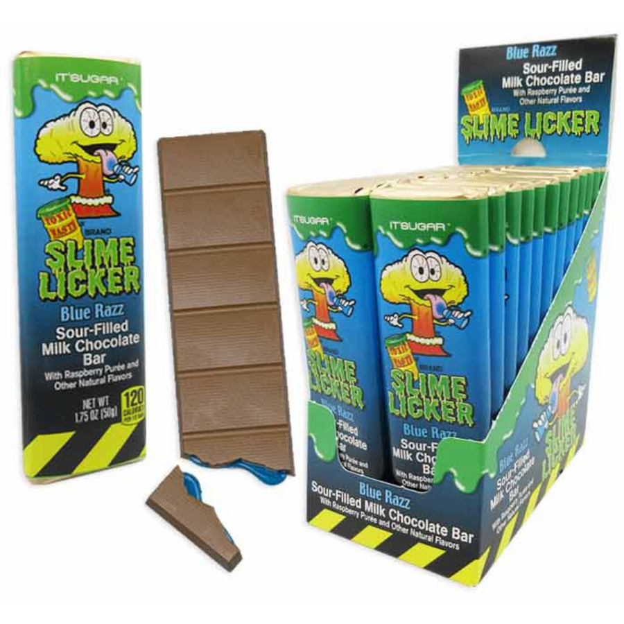 Toxic Waste Slime Licker Sour-Filled Chocolate Bar
