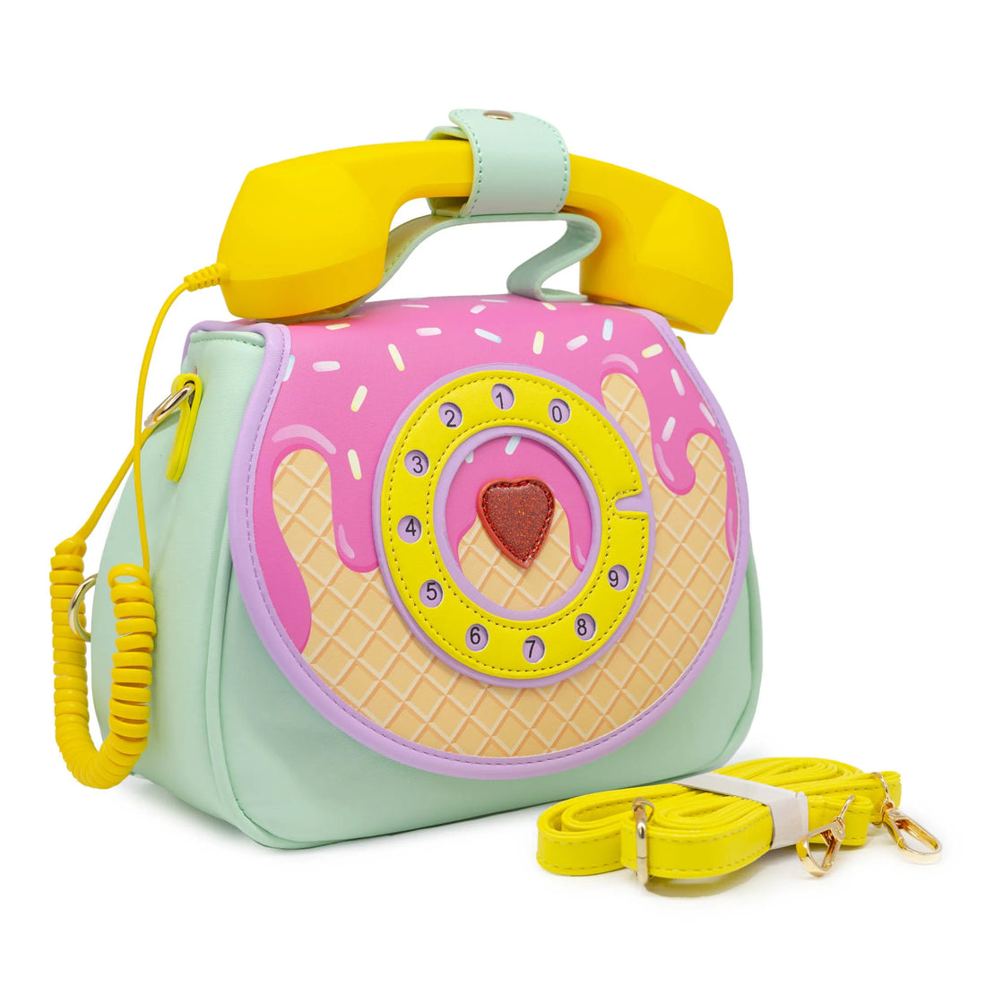 Retro Phone Convertible Handbag -  Ice Cream Dream