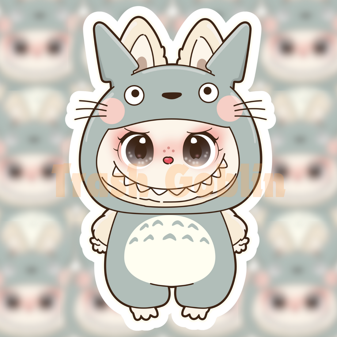 Totoro Labubu Vinyl Sticker