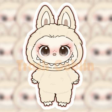 Cream Labubu Vinyl Sticker