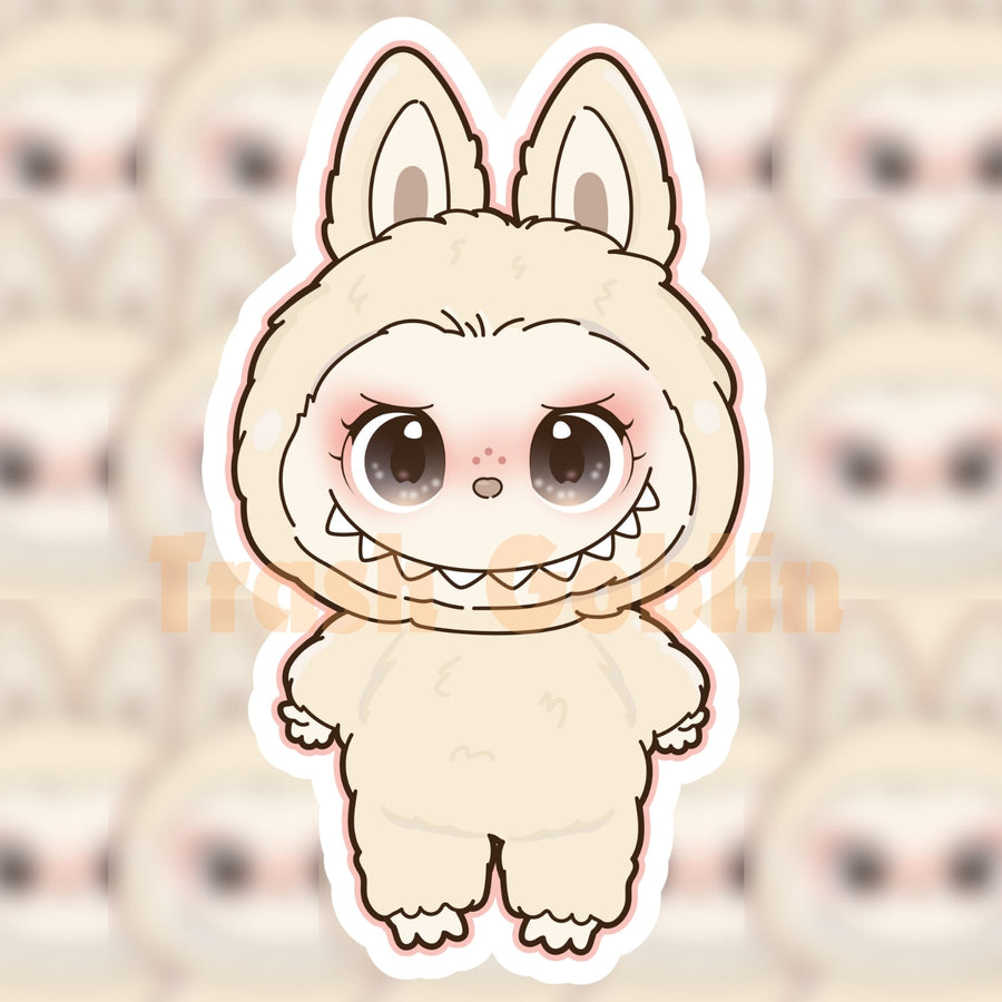 Cream Labubu Vinyl Sticker