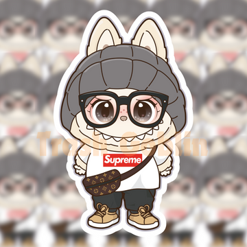 Luxury Brand Labubu Vinyl Sticker