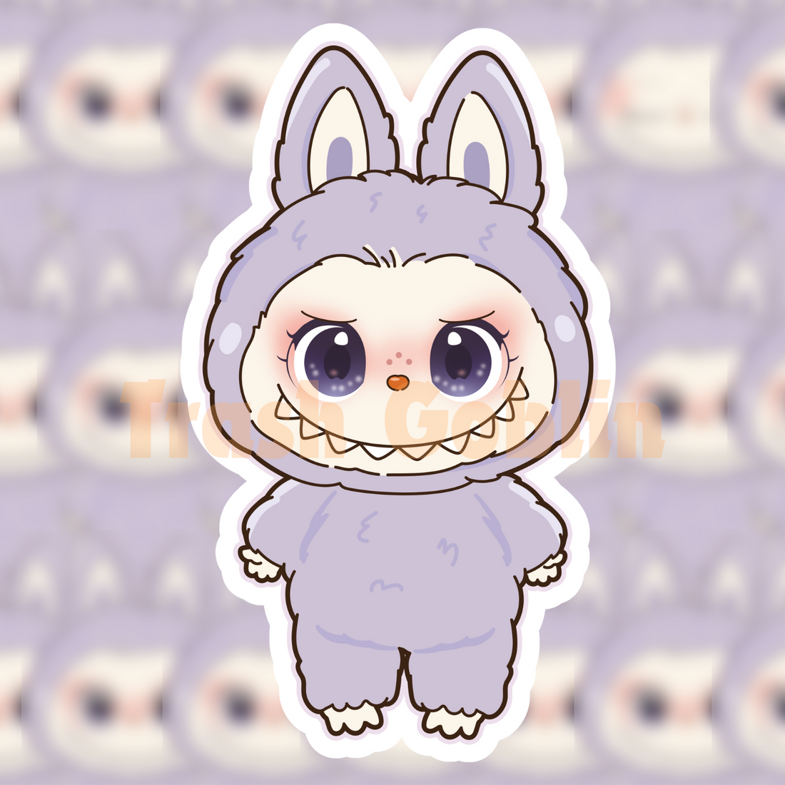 Pastel Purple Labubu Vinyl Sticker