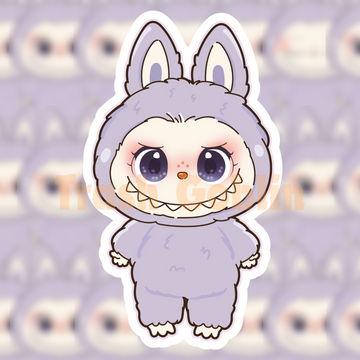 Pastel Purple Labubu Vinyl Sticker