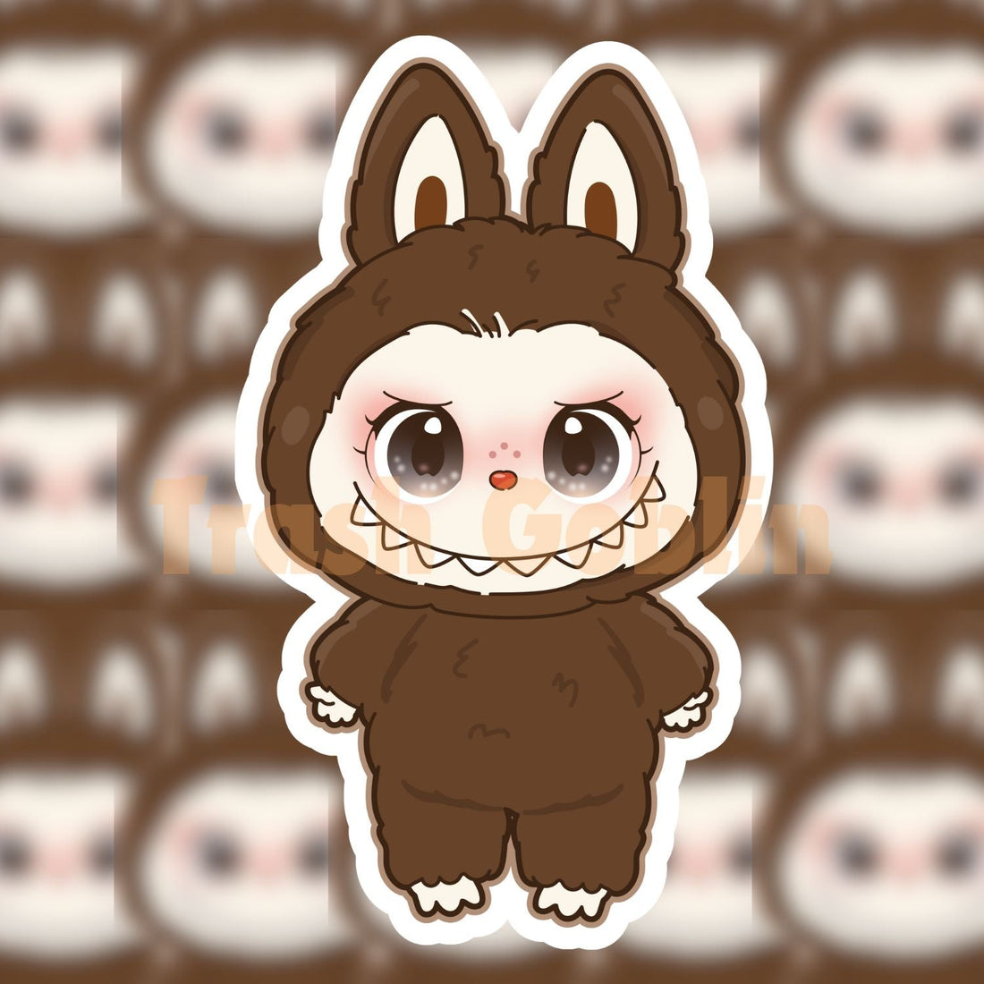 Secret Brown Labubu Vinyl Sticker
