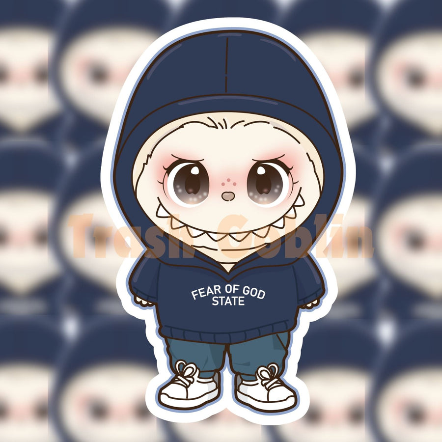 Hoodie Labubu Vinyl Sticker