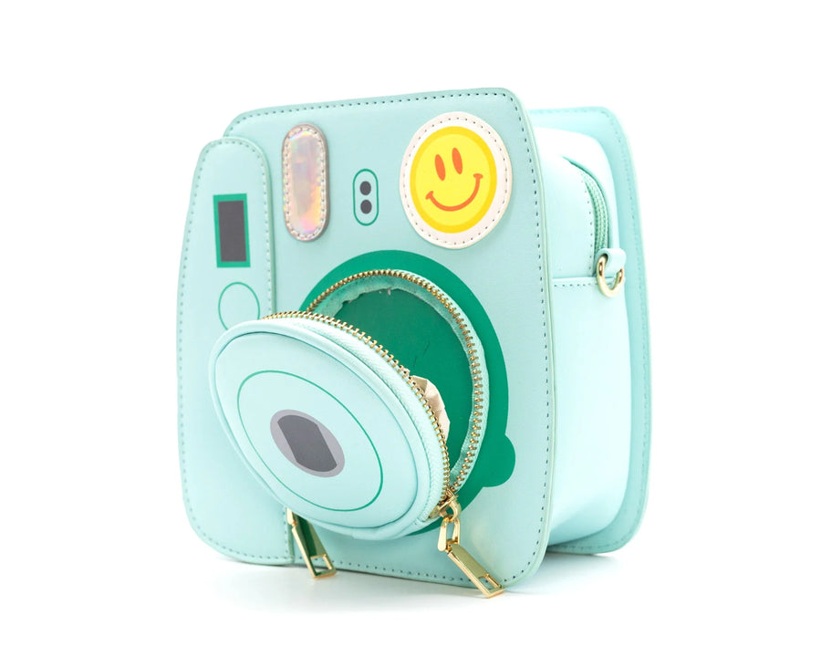 Minty Blue Polaroid Camera Handbag