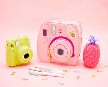 Pastel Pink Polaroid Camera Handbag