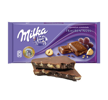 Milka Raisins & Nuts Chocolate Bar