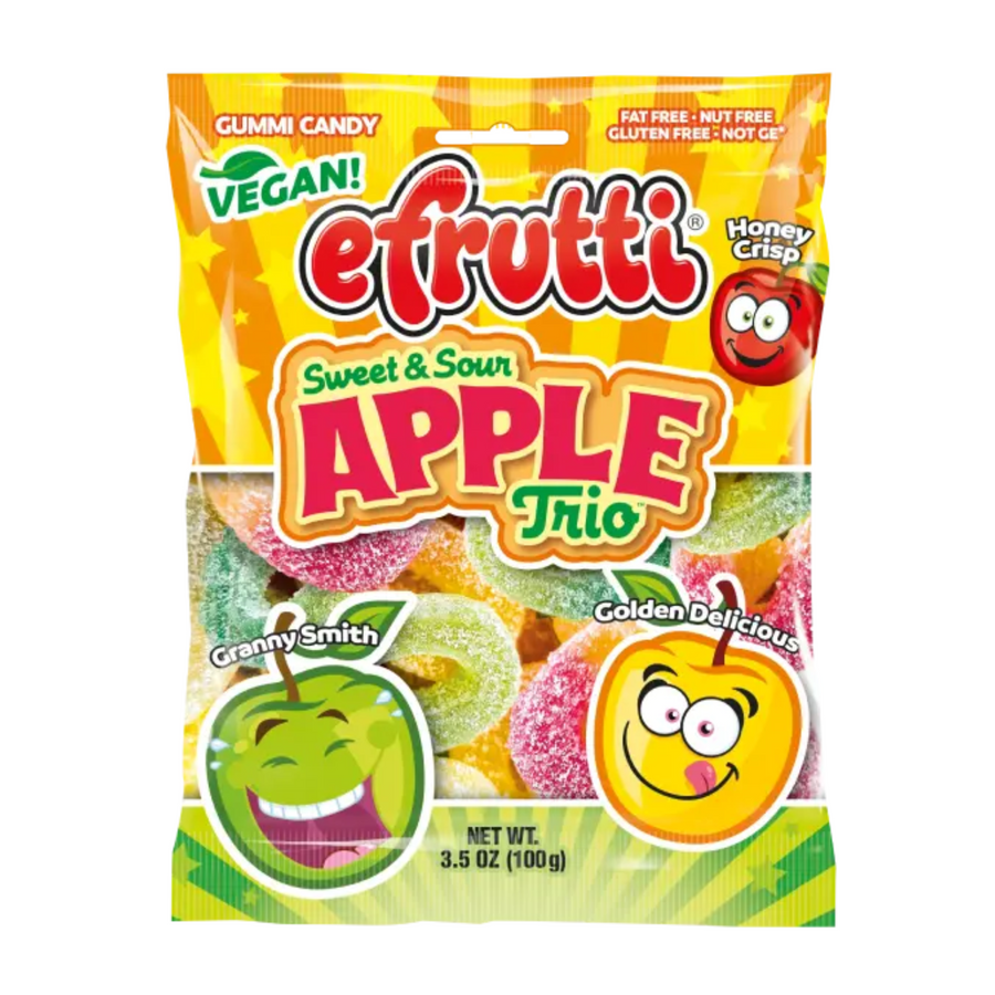 Efrutti Sweet and Sour Apple Trio Gummies