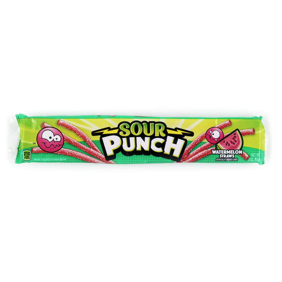 Sour Punch Watermelon Straws