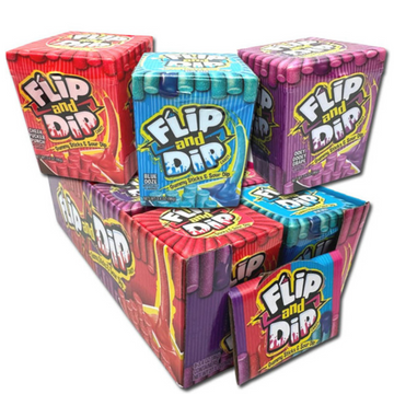 Flip and Dip Gummy Sticks and Sour Dip