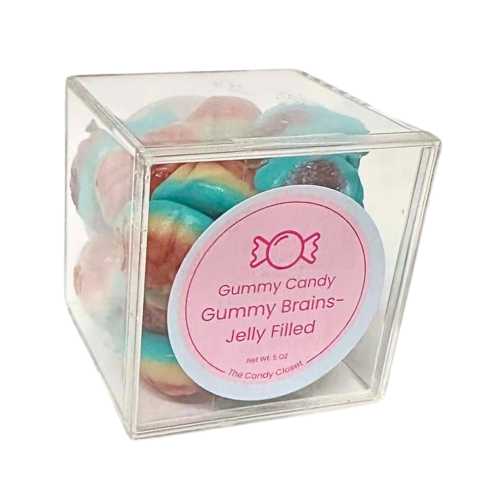 Jelly Filled Gummy Brains Candy Cubes