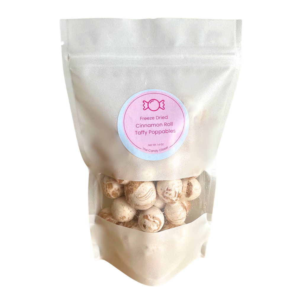 Freeze Dried Cinnamon Roll Taffy Poppables