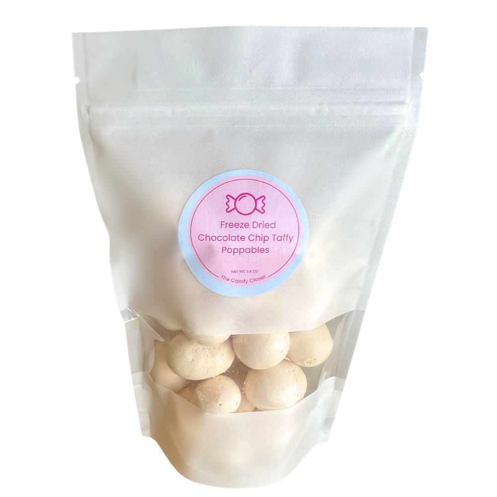 Freeze Dried Chocolate Chip Cookie Taffy Poppables