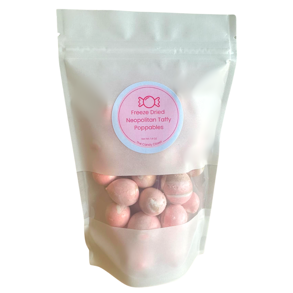 Freeze Dried Neapolitan Taffy Poppables