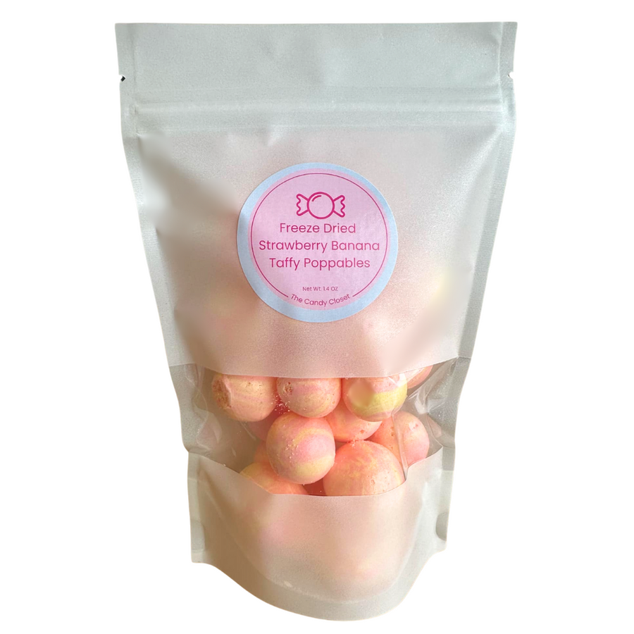 Freeze Dried Strawberry Banana Taffy Poppables