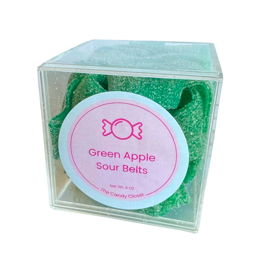 Green Apple Sour Belts Candy Cubes