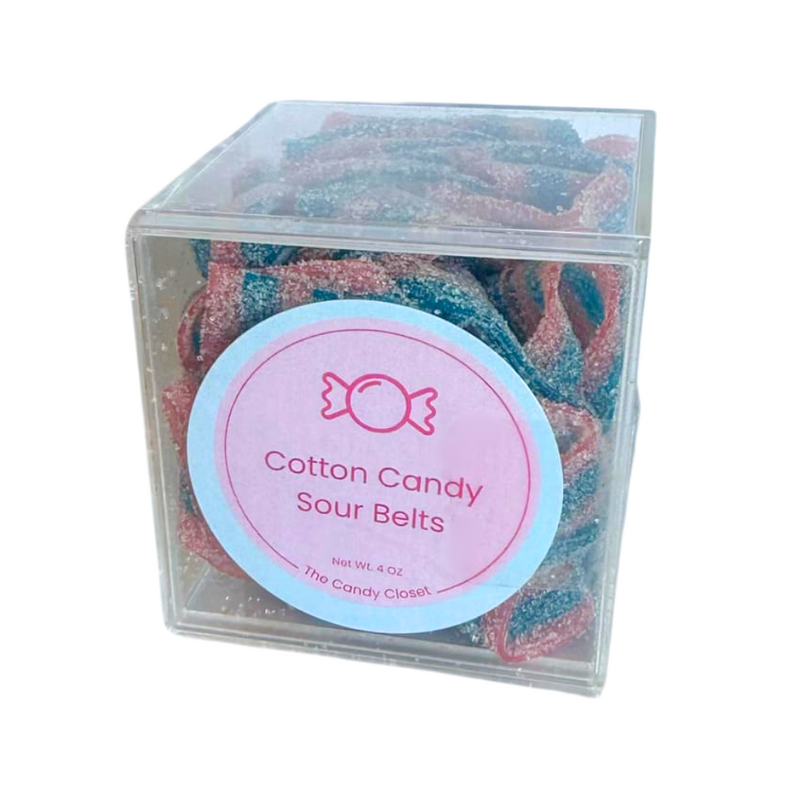 Cotton Candy Sour Belts Candy Cubes