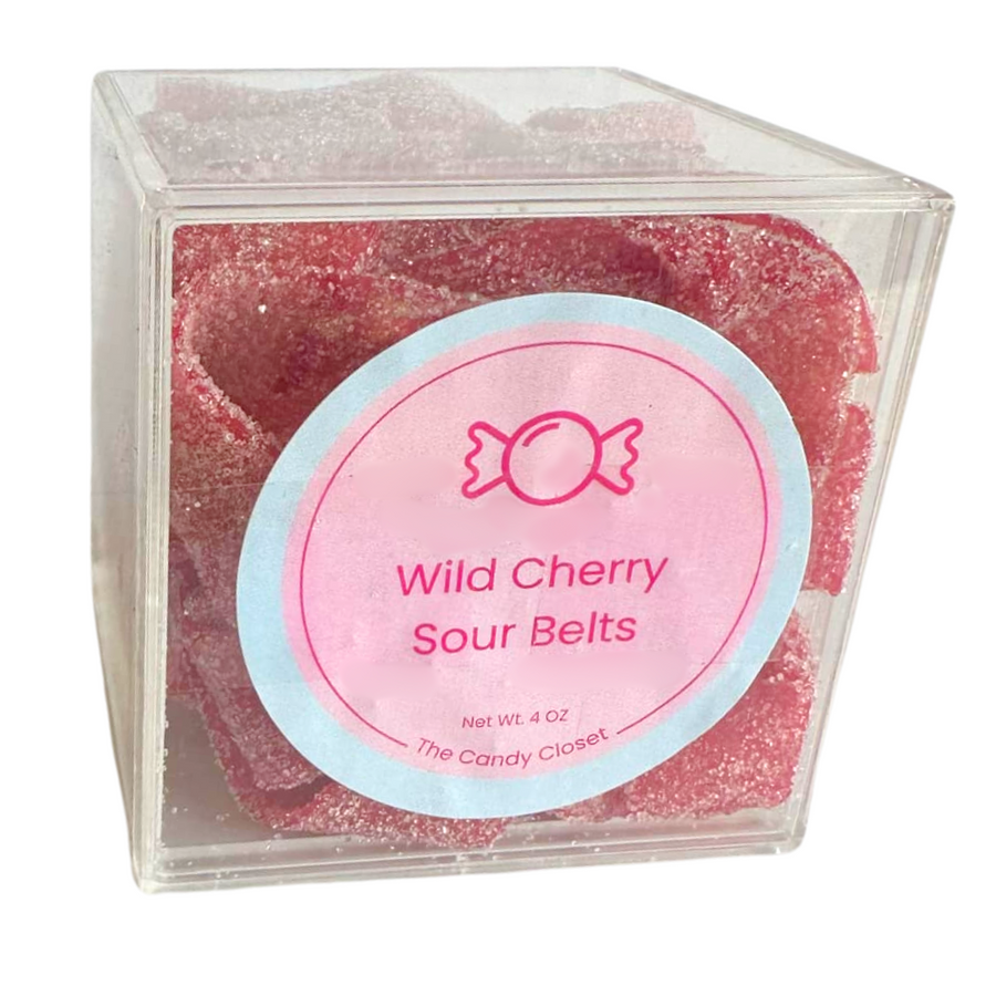 Wild Cherry Sour Belts Candy Cubes