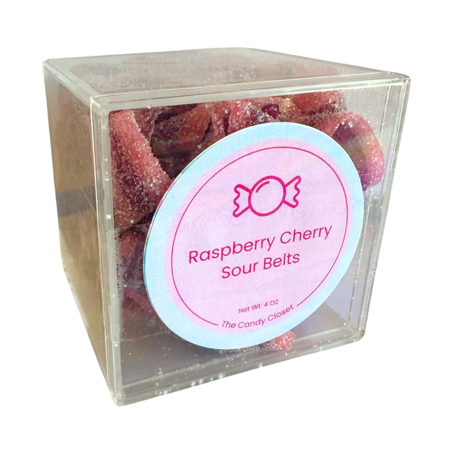 Raspberry Cherry Sour Belts Candy Cubes