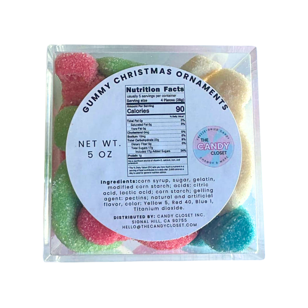 Gummy Christmas Ornaments Candy Cubes