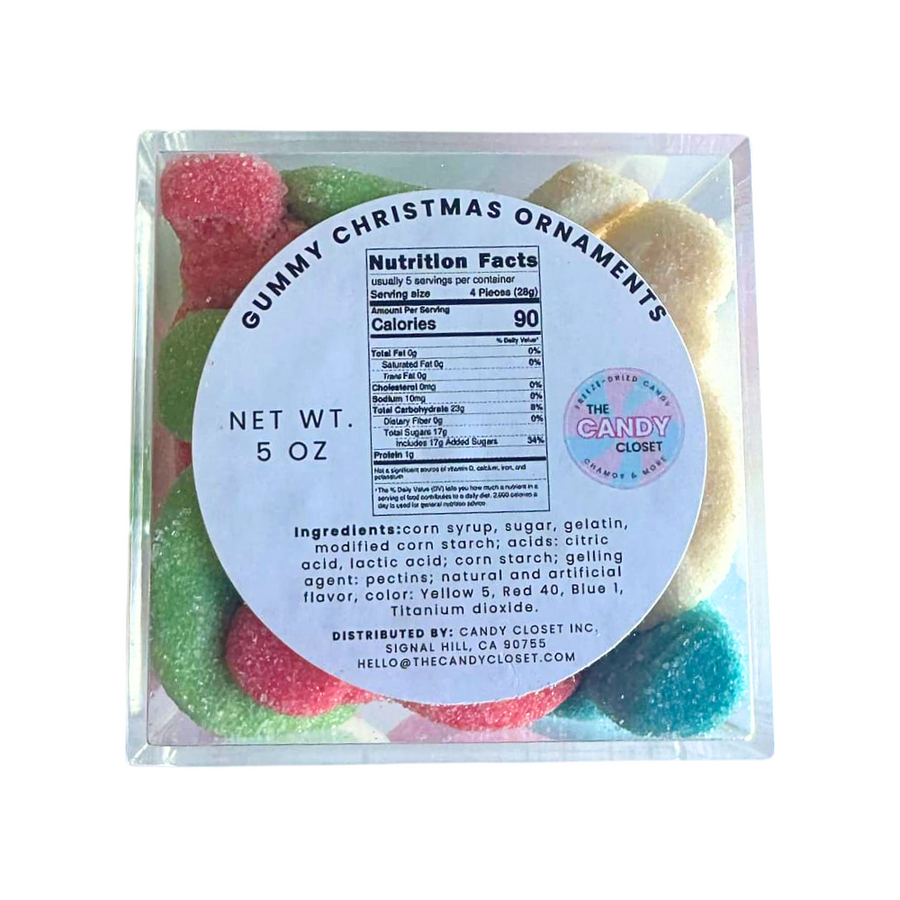 Gummy Christmas Ornaments Candy Cubes