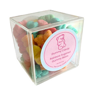 Rainbow Sugared Gummy Bears Candy Cubes