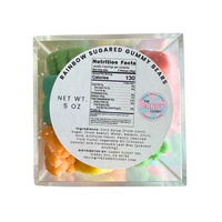 Rainbow Sugared Gummy Bears Candy Cubes