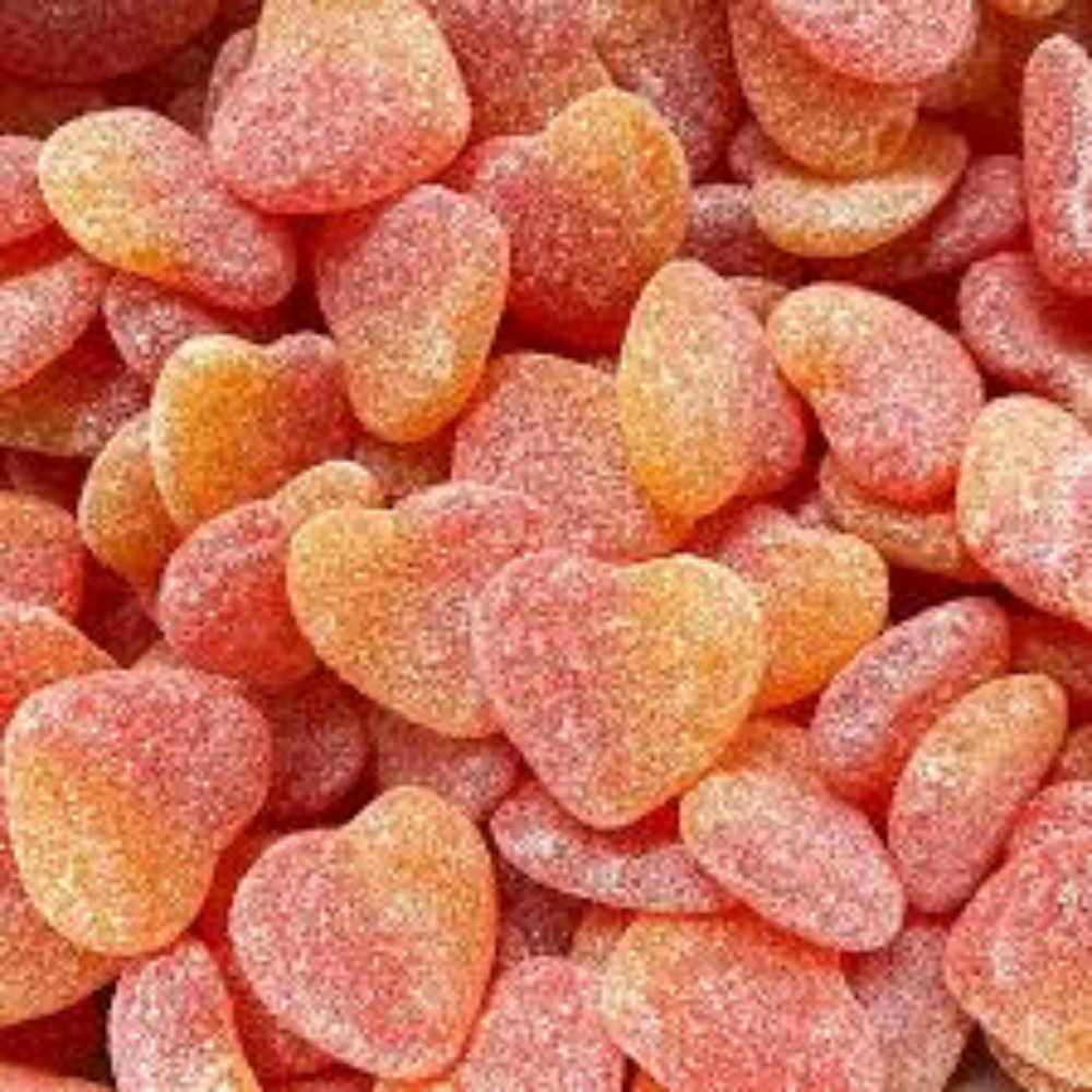 Gummy Sour Peachy Hearts