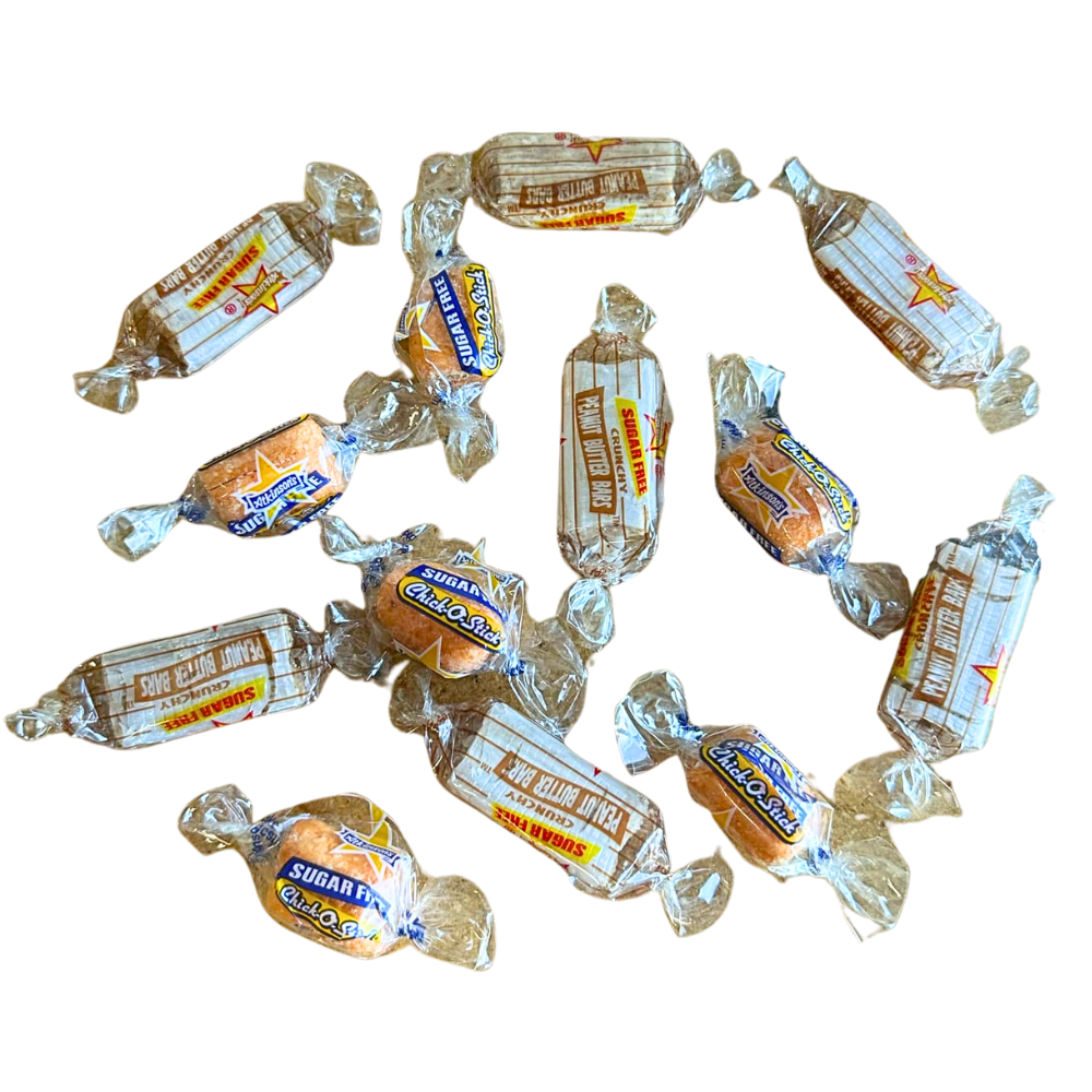 Sugar-Free Assorted Chick-O-Stick and Peanut Butter Bars Hard Candy Candy Scoops