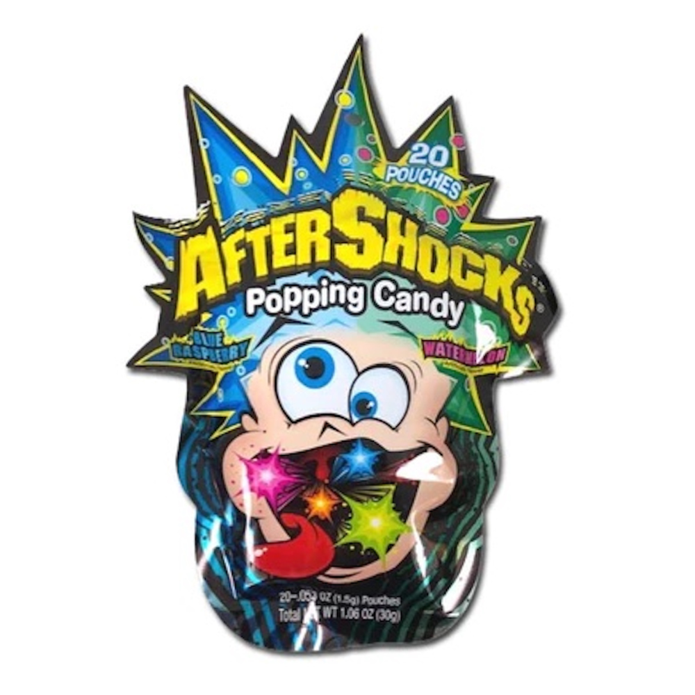 AfterShocks Popping Candy Dual Flavor Pack - Blue Raspberry / Watermelon