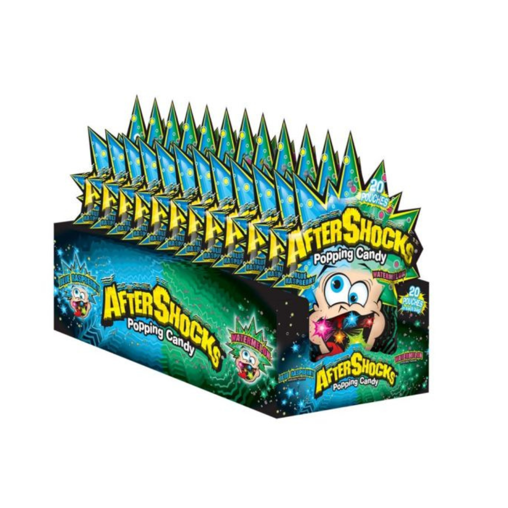 AfterShocks Popping Candy Dual Flavor Pack - Blue Raspberry / Watermelon