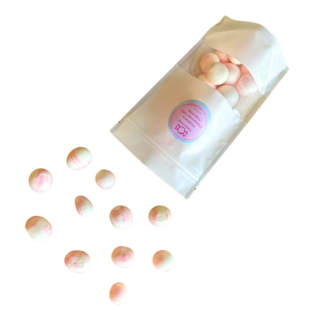 Freeze Dried Strawberry Cheesecake Taffy Poppables