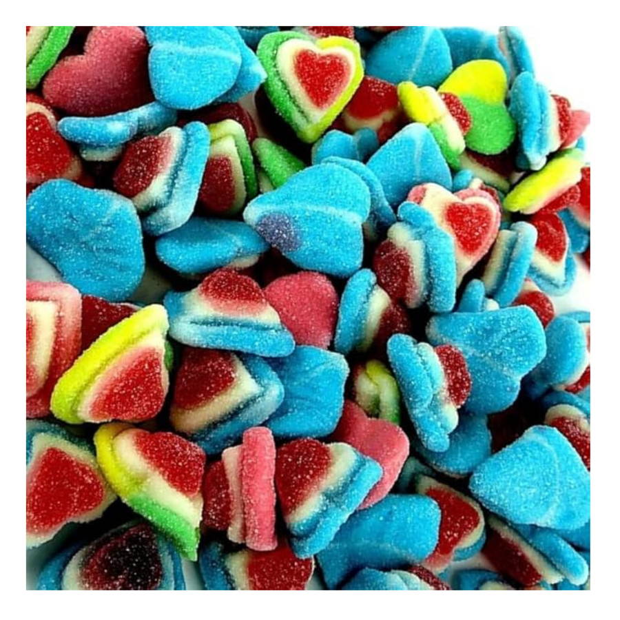 Gummy Rainbow Triple Layer Hearts