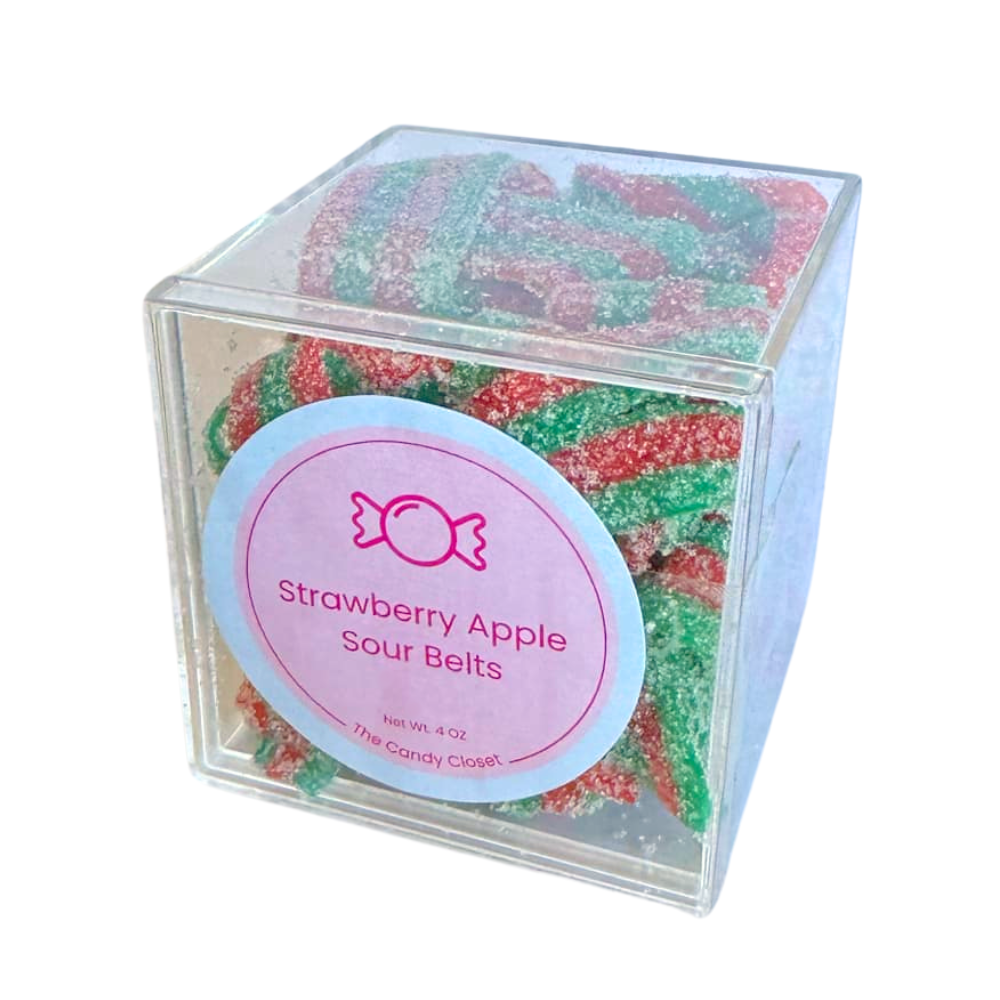 Strawberry Apple Sour Belts Candy Cubes