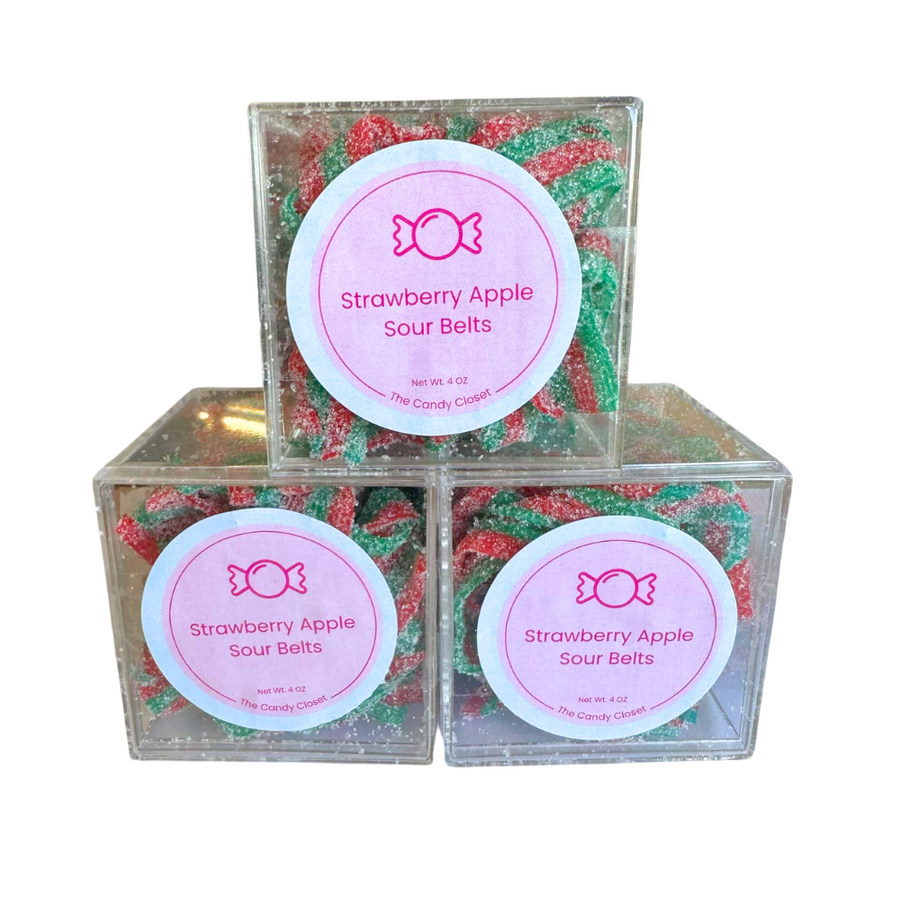 Strawberry Apple Sour Belts Candy Cubes