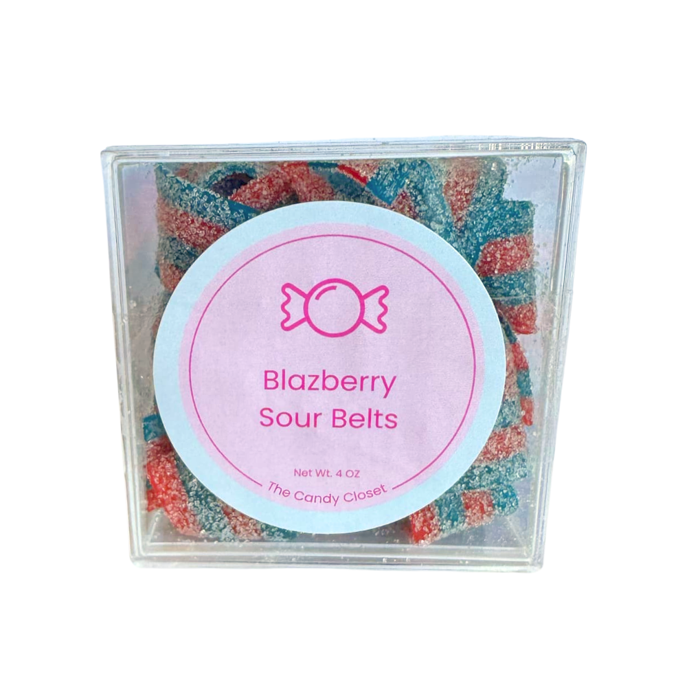 Blazberry Sour Belts Candy Cubes