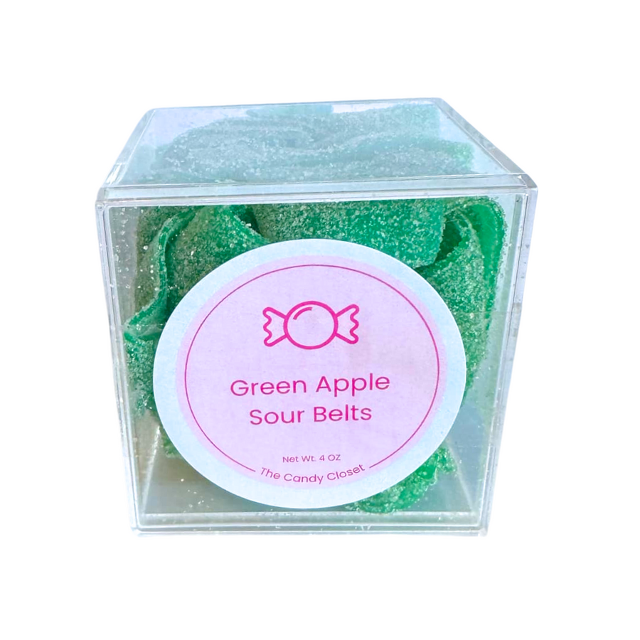 Green Apple Sour Belts Candy Cubes