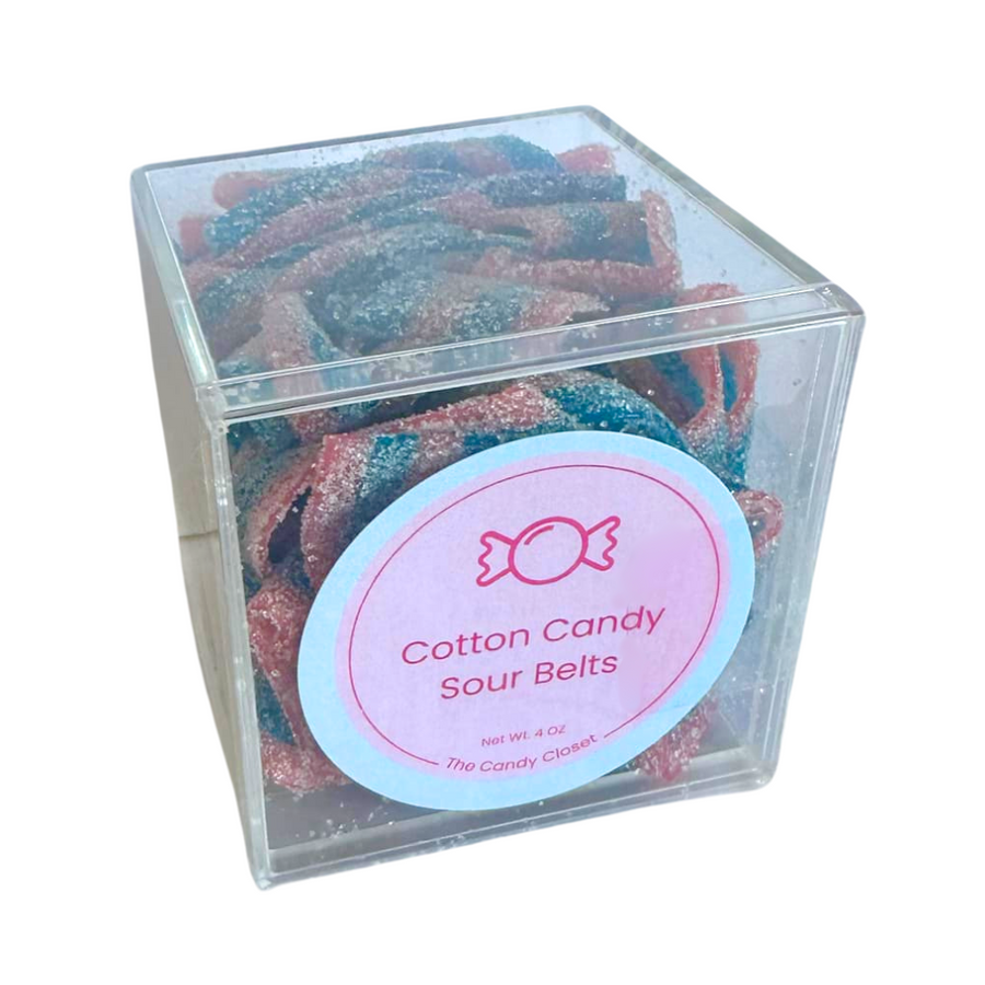 Cotton Candy Sour Belts Candy Cubes